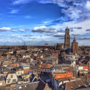 Zentrum von Utrecht von oben