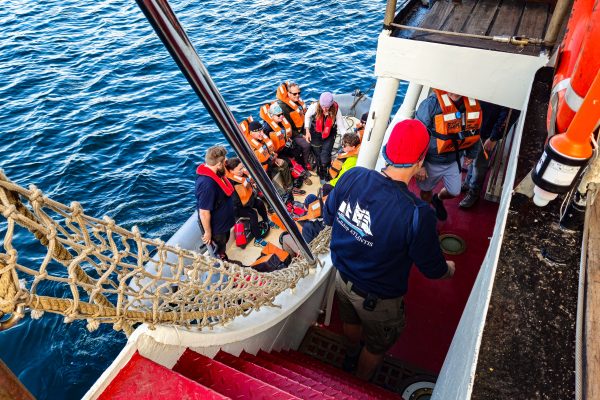 Anreise mit dem Beiboot