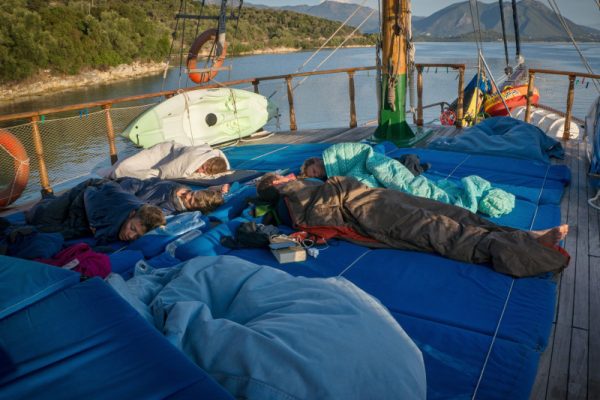 IOE sleeping on deck
